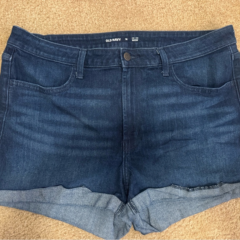 Old Navy Deep Blue High-Rise Shorts